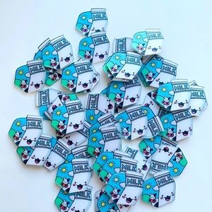 Milk Carton Plastic Charms